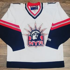 Size Adult Large CCM New York Rangers Alternate Lady Liberty NHL Hockey Jersey
